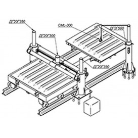 Установка для правки люков полувагонов УПЛП-100